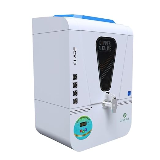 Zenpure Clare 15 Litre RO+UV+UF+ALKALINE+Auto TDS Controller Pure Copper Water Purifier Dispenser Machine (With Free Pre Filter)