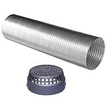 Zenpure Chimney Exhaust Pipe Expended Upto 10 Ft With Cowl Cover, 2Pcs Free Clamps