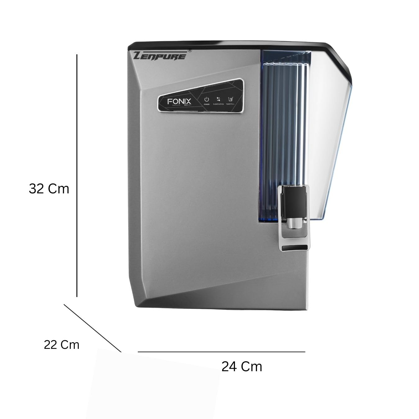 Zenpure Aqua Fonix RO+UV+UF+Copper Alkaline Water Purifier | 12L Tank | Multi-Stage Purification for Home & Kitchen | With 5years warranty