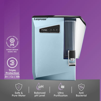 Zenpure Aqua Fonix RO+UV+UF+Copper Alkaline Water Purifier | 12L Tank | Multi-Stage Purification for Home & Kitchen | With 5years warranty