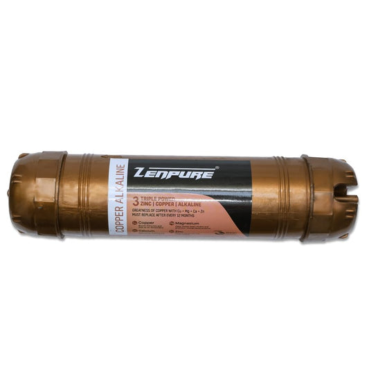 ZENPURE 3 in One Triple Power Zinc | Copper | Alkaline Filter Cartridge Suitable for All Type of Water Purifier