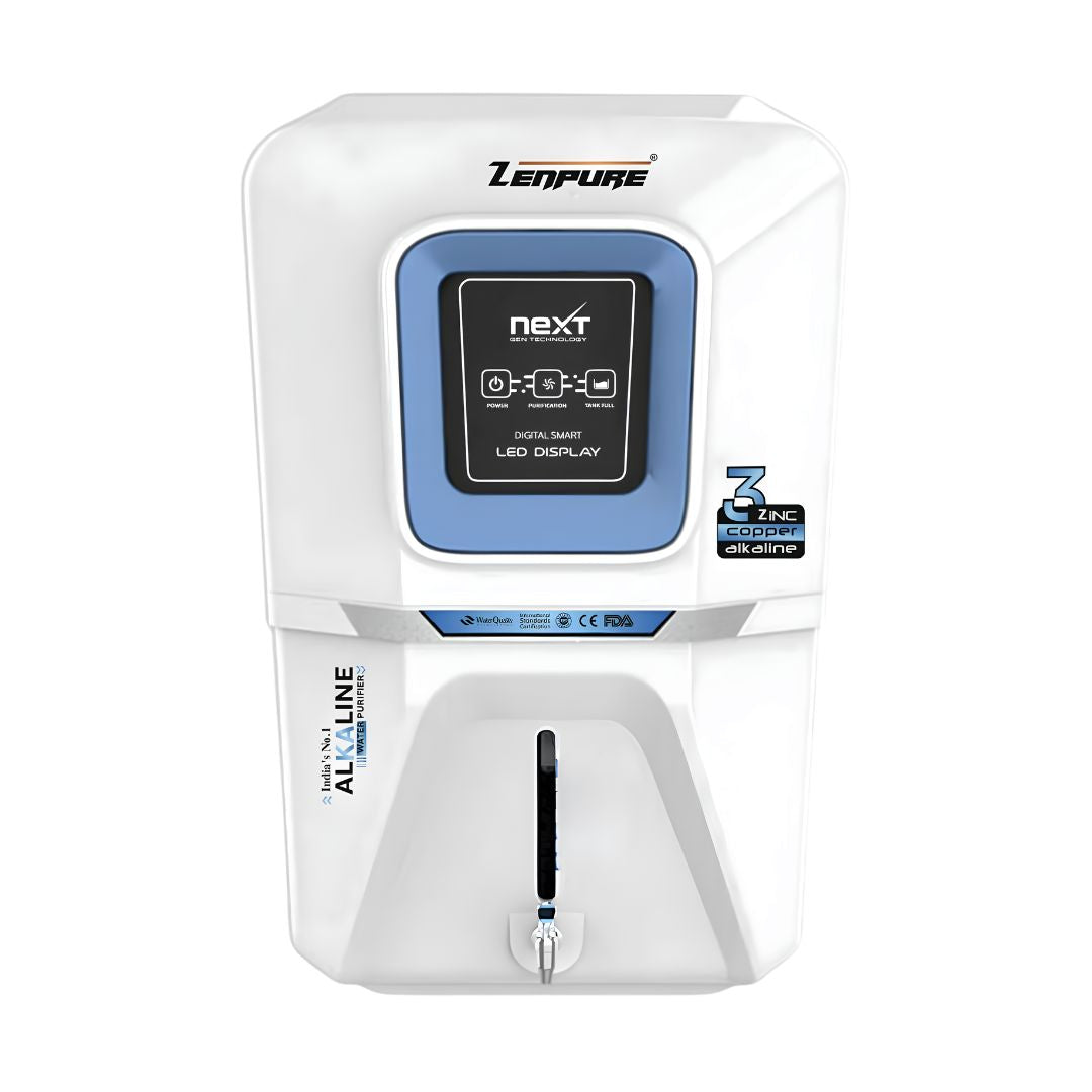Zenpure Next Dual Minerals RO Water Purifier | Drink water with Immunity-Boosting Copper and Zinc, PH Balanced Alkaline | 7-Stage Next-Gen Technology for Reduced Acidity