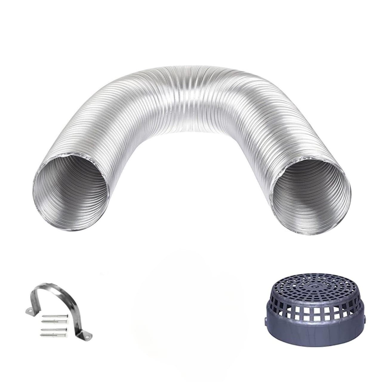 Zenpure Chimney Exhaust Pipe Expended Upto 10 Ft With Cowl Cover, 2Pcs Free Clamps